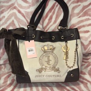 Juicy Couture Classic Juicy Lover Tote. Crystal and brown coloring